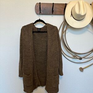 BCBGMAXAZRIA Open Knit Long Cardigan 🤎